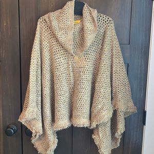 Cozy Knit Cowl Neck Sweater - Tan